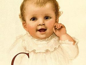 Baby Face G by Ida Waugh - Art Print