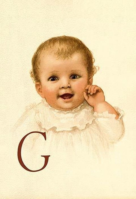 Baby Face G by Ida Waugh - Art Print