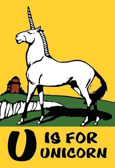 U is for Unicorn by Charles Buckles Falls - Art Print