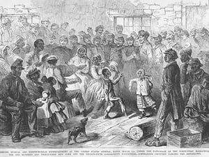 Contraband Children Dancing to a Violin Player by Frank Leslie - Art Print
