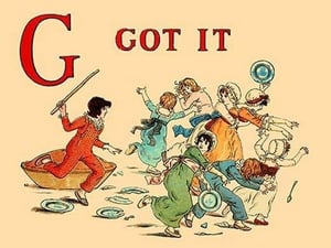 G - Got It by Kate Greenaway - Art Print