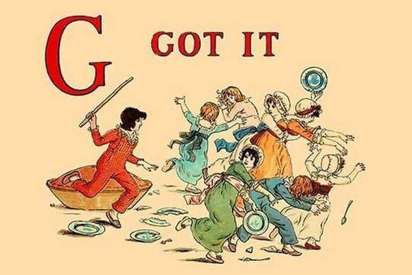 G - Got It by Kate Greenaway - Art Print