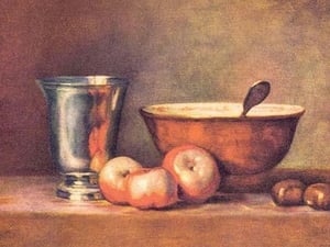 The Silver Cup by Jean Chardin - Art Print