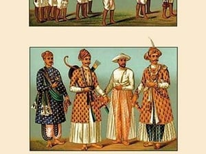 A Variety of Indian Ceremonial Garb by Auguste Racinet - Art Print