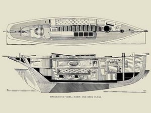 Single-Hand Yawl Cabin & Deck by Charles P. Kunhardt - Art Print