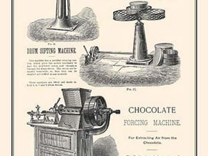Chocolate Tapping Table & Forcing Machine - Art Print