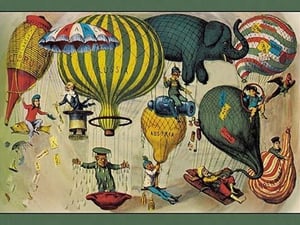 Balloonists as Symbols of Nationalism - Art Print