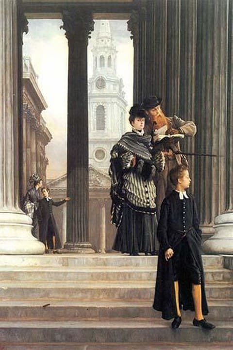Visitors in London by James Tissot - Art Print
