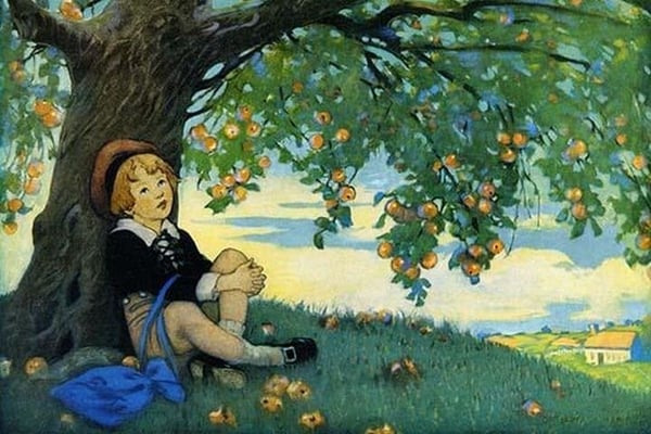 Boy Under an Apple Tree by Jesse Willcox Smith - Art Print