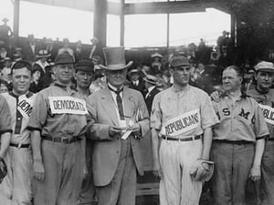 Washington Stadium host ballgame between Republicans & Democrats - Art Print