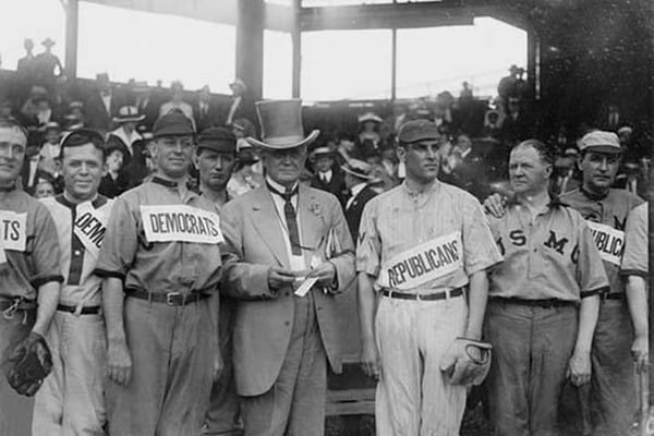 Washington Stadium host ballgame between Republicans & Democrats - Art Print
