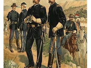 Indian Wars - 1888 - Cavalry General Prepare For Action By Henry Alexander Ogden - Art Print