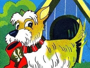 Happy Dog with Boot - Art Print