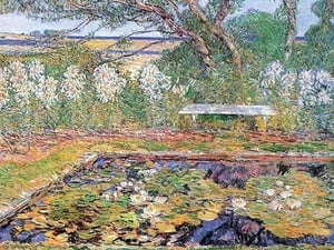 A Garden on Long Island by Frederick Childe Hassam - Art Print