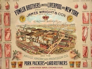 Fowler Brothers Unlimited Pork Packers and Lard Refiners by Milwaukee Litho. & Engr. Co - Art Print