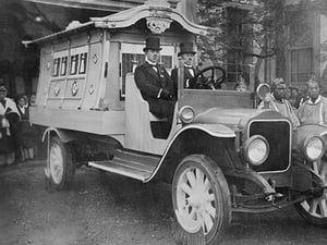 Japanese Hearse for Okuma - Art Print