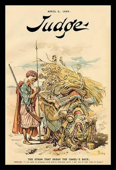Judge Magazine: The Straw that Broke the Camel's Back by Victor - Art Print