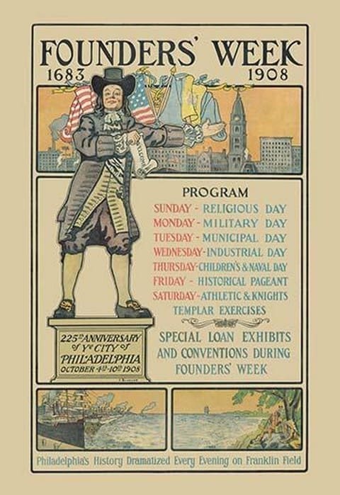 Founder's Week (Philadelphia) by FREE LIBRARY OF PHILADELPHIA - Art Print
