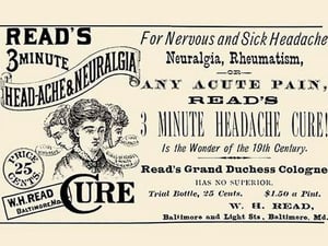 Read's 3 minute Head-Ache & Neuralgia Cure - Art Print