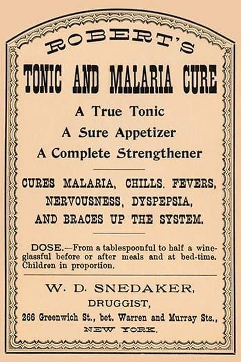 Robert's Tonic and Malaria Cure - Art Print