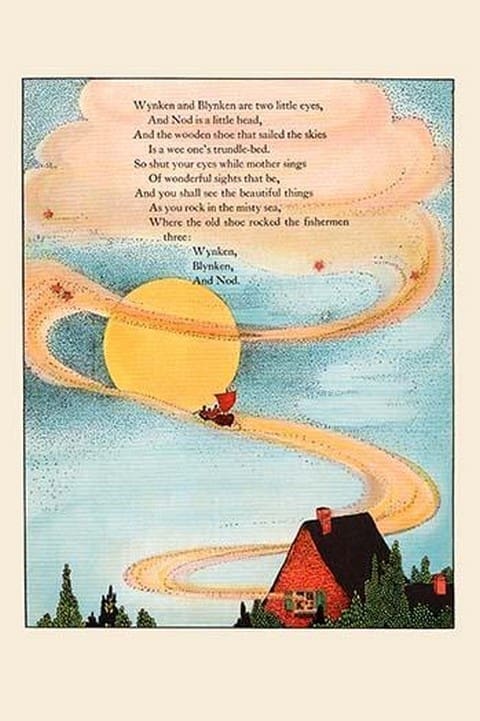 Winken and Blinken are two little eyes by Eugene Field - Art Print