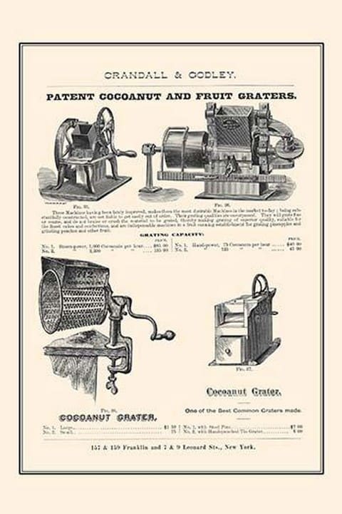 Patent Cocoanut and Fruit Graters - Art Print