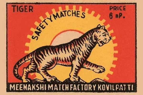 Tiger Safety Matches - Art Print