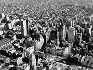 Philadelphia Cityscape by FREE LIBRARY OF PHILADELPHIA - Art Print