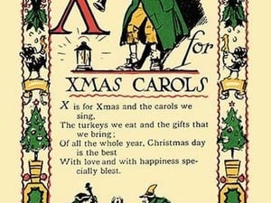 X for X-Mas Carols by Tony Sarge - Art Print