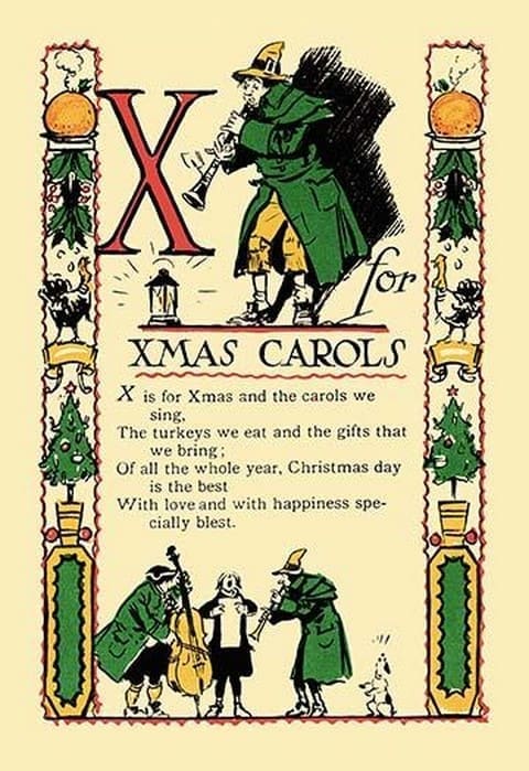 X for X-Mas Carols by Tony Sarge - Art Print