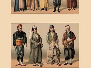 A Variety of Turkish Costumes #2 by Auguste Racinet - Art Print