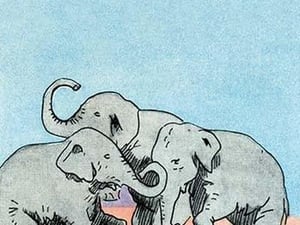 Three Elephants by Julia Letheld Hahn - Art Print