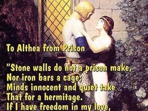 To Althea from Prison by Richard Lovelace #2 - Art Print