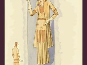 Sophisticated Daywear in Camel by Atelier Bachroitz - Art Print