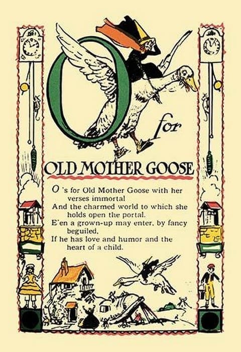 O for Old Mother Goose by Tony Sarge - Art Print