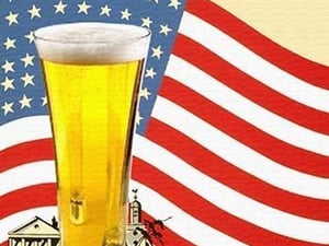 One Nation with Beer & Pretzels for All by Wilbur Pierce - Art Print