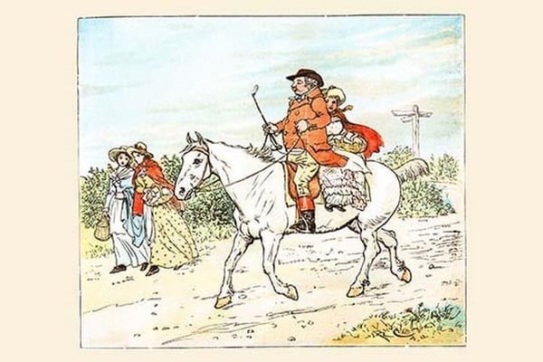 A Farmer Went a Trotting on His Gray Mare by Randolph Caldecott - Art Print