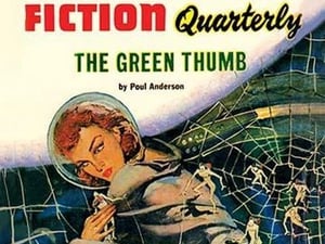 Science Fiction Quarterly: Little People of the Space Web - Art Print