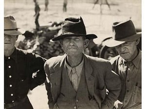 Ex-tenant farmer on relief grant by Dorothea Lange - Art Print