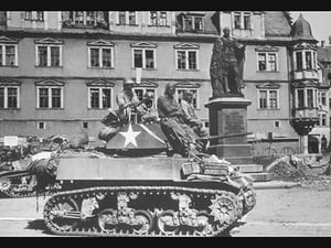 U.S. Light Tanks Stand By and Wait For Call - Art Print