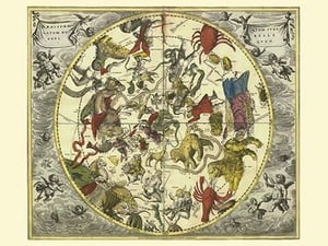 Planisphaerium Stellatum Boreale by Andreas Cellarius - Art Print
