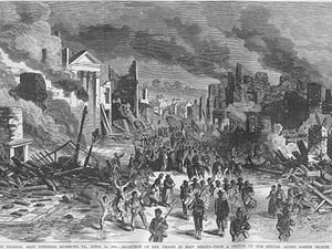 Union Army Enters Richmond by Frank Leslie - Art Print