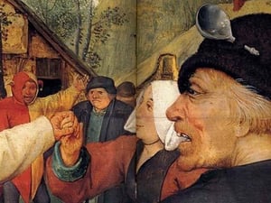 Dance of the Peasants - Detail - by Pieter the Elder Brueghel #2 - Art Print