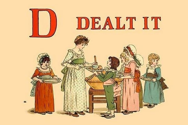 D Dealt It by Kate Greenaway - Art Print