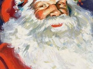 Potrait of Santa Claus - Art Print