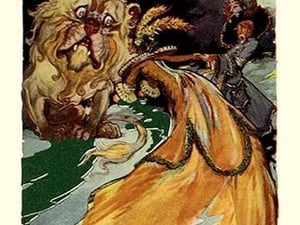 Cowardly Lion by John R. Neill - Art Print
