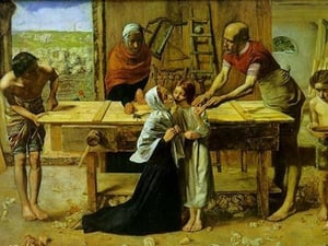 Christ on the House of His Parents by John Everett Millais - Art Print