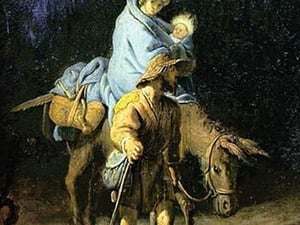 Flight into Egypt by Rembrandt Van Rijn - Art Print