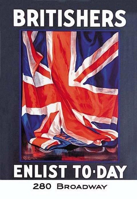 Britishers: Enlist To-Day by Guy Lipscombe - Art Print