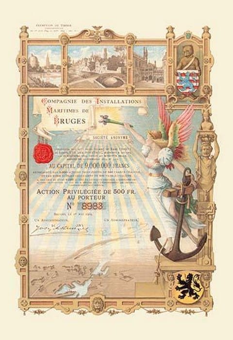 Compagnie de Installations Maritime de Bruges - Art Print